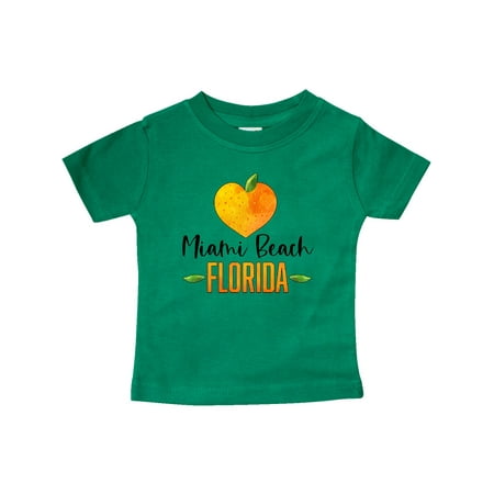 

Inktastic Miami Beach Florida Orange in Heart Gift Baby Boy or Baby Girl T-Shirt