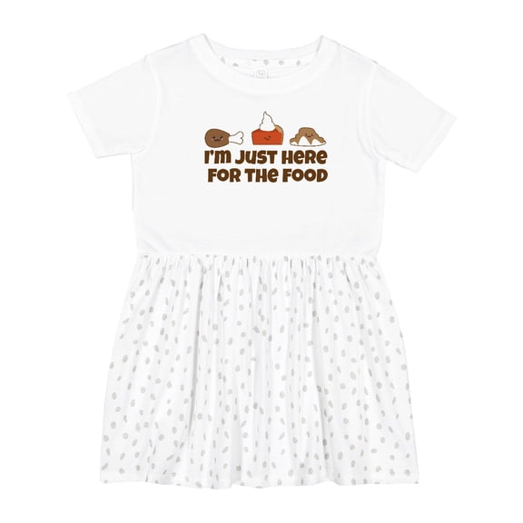 Inktastic I'm Just Here for the Food Girls Toddler Dress