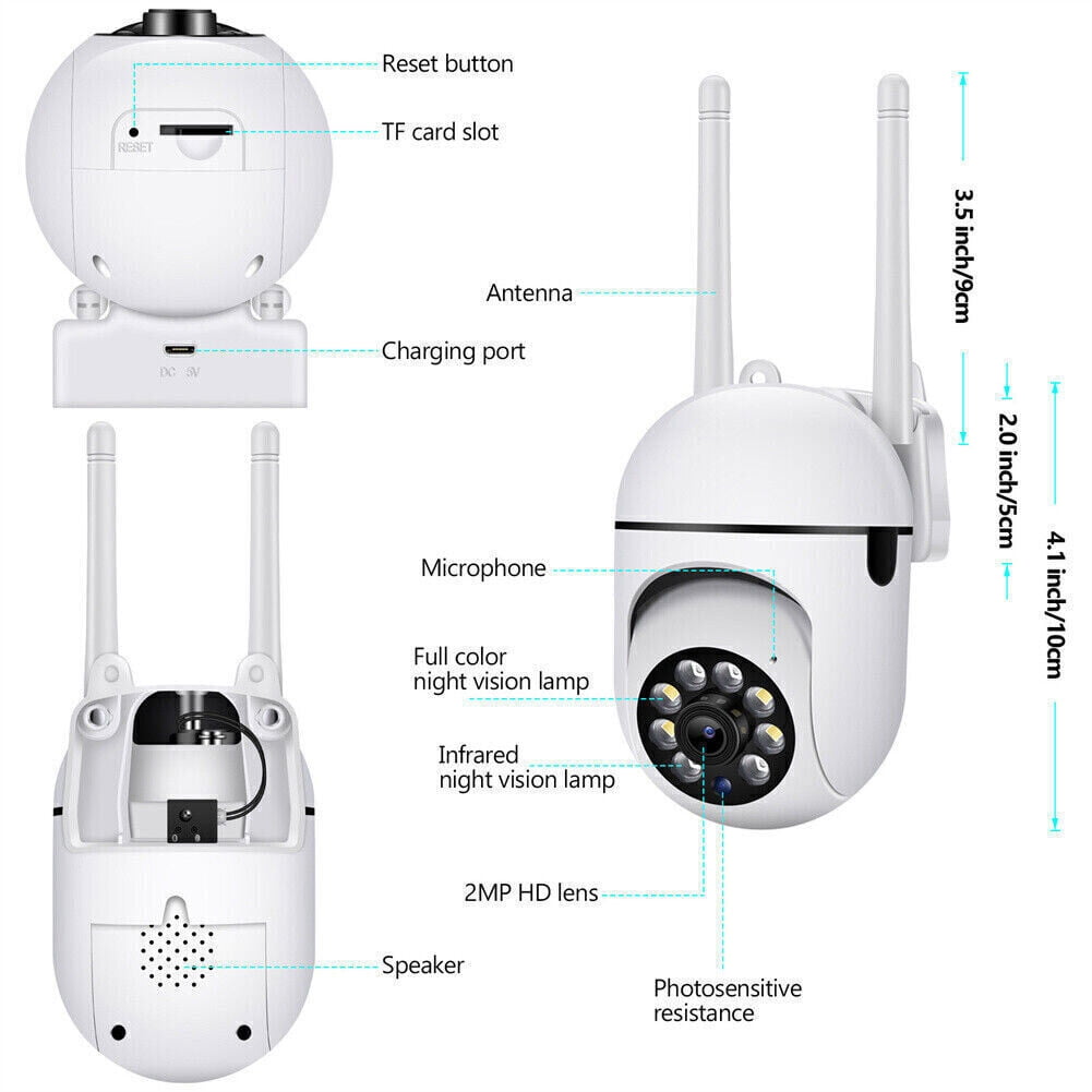 4 Pack WiFi Wireless Security Camera, System Outdoor Vision 1080P HD Surveillance CameraHome Alarms