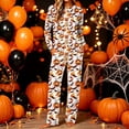 thumbnail image 3 of DISKEBUISS Pajama Sets for Women Halloween Print Long Sleeve Tops & Pants 2 Piece Casual Home Comfort, 3 of 5