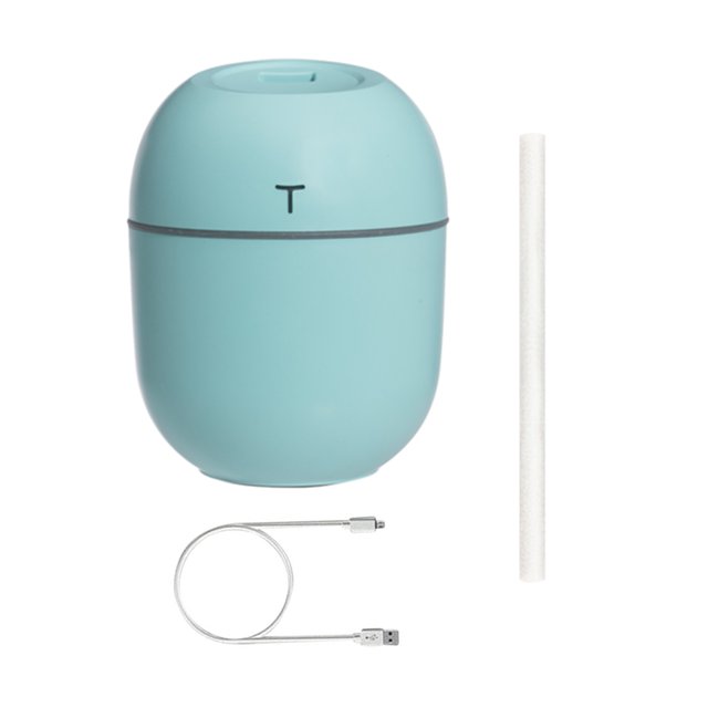 Cateissary Ambientador de 200ML para el hogar, Mini humidificador, luz romántica, difusor de aceite esencial USB, purificador de coche, generador de niebla Humidificadores Azul Cateissary HA001733-03B