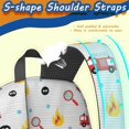 thumbnail image 5 of Fireman and Dot White Pattern 17" Waterproof Oxford School Backpacks for Teens, S-Shape Padded Straps, for School, Travel, Hiking, Camping, 5 of 5