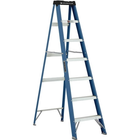 Louisville Ladder W-3215-07 7 ft. Fiberglass Ladder, Type II, 225 Lbs Load (Best Ladder For Home Use)