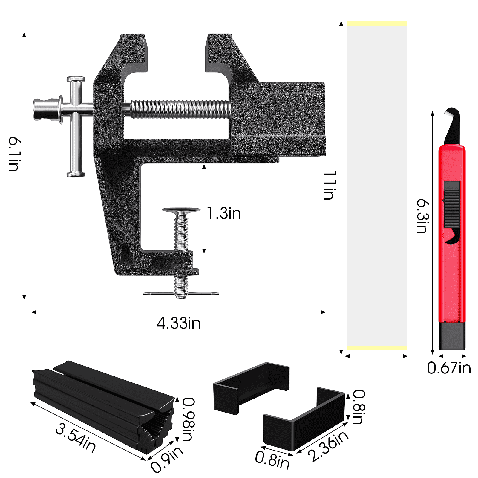 Golf Grip Kit for Regripping Golf Clubs, Portable Table Vise Rubber Clamp for Golf Grip Removal Tool , Golf Club Regripping Kit