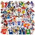 thumbnail image 2 of Calcomanías de vinilo impermeables para jugadores de fútbol, 50 unidades, 2 of 2