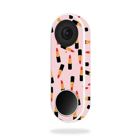 MightySkins NEHEL-Lipstick Pattern Skin for Nest Hello Video Doorbell - Lipstick Pattern