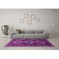 thumbnail image 3 of Ahgly Company Indoor Square Persian Purple Traditional Area Rugs, 5' Square, 3 of 4