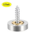 thumbnail image 1 of Uxcell 0.71'' Tornillo de espejo tapa decorativa cubierta clavo acero inoxidable tono plateado 2pcs, 1 of 6