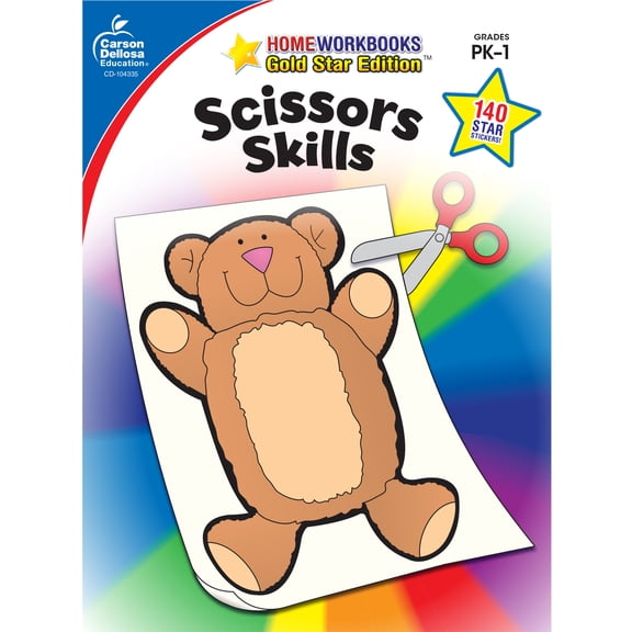 Carson Dellosa Home Workbooks Scissors Skills Workbook (64 pages) Grade PK-1