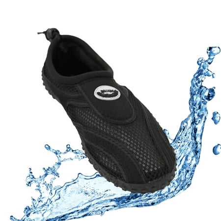 

LAVRA Women s Drawstring Aqua Sock Adjustable Water Shoe Beach Slip On