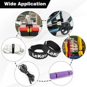 Lekou 35 Pack Nylon Mixed Size Cable Straps, Reusable Fasteners for Summer Outdoor Gear Organizing, 8in-12in-18in-24in-30in