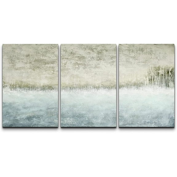 wall26 Canvas Print Wall Art Set Minimal Pastel Duotone Paint Landscape Abstract Shapes Illustrations Modern Art Decorative Multicolor for Living Room, Bedroom, Office - 24"x36" x 3