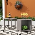 thumbnail image 6 of WestinTrends Coastal 2-Piece HDPE Rattan Wicker Outdoor Side Table Set, Gray, 6 of 7