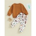 thumbnail image 4 of Bagilaanoe 2PCS Toddler Baby Boy Pants Set Letter Print Long Sleeve Sweatshirt Tops + Sweatpants 3M 6M 12M 18M 24M 3T Kids Casual Sweatsuits, 4 of 9