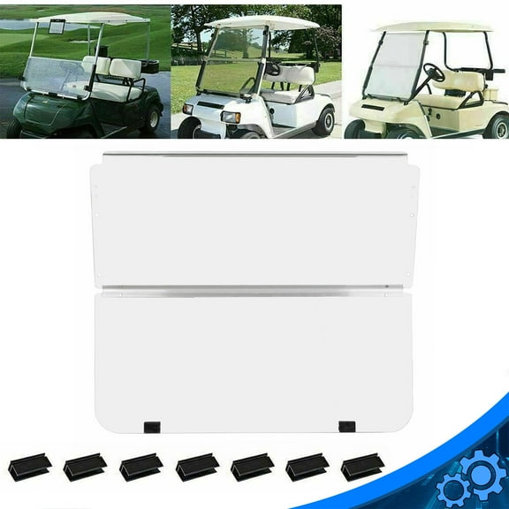 For Club Car DS 1982-2000.5 New Golf Cart Folding Windshield Windscreen Clear
