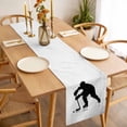 thumbnail image 3 of Table Runner 72 Inches Long for Kitchen Dining, Hockey Dresser Scarf Farmhouse, Dining Table Decorations for Wedding/Parties, Modern Funny Minimalist Sports Geometric 18 x 72 In, 3 of 8