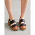 thumbnail image 2 of Sandalias hexnart Fashion Platform para mujer, color negro, talla 37, 2 of 5