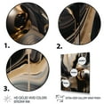 thumbnail image 3 of Designart "Gold Black Journey Through Marble III" Abstract Marble Canvas Art Print, 3 of 5
