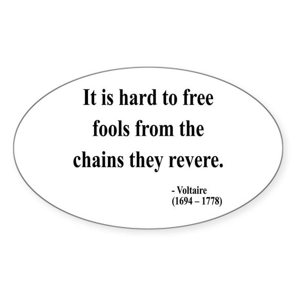 CafePress - Voltaire 5 Oval Sticker - Sticker (Oval)