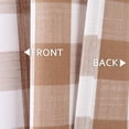 thumbnail image 4 of Buffalo Checker Pattern Valance Curtains for Kitchen Cafe, Plaid Gingham Thick Yarn Dyed Farmhouse Bathroom Window Curtains,Tan/White, 56" x 15", 4 of 6