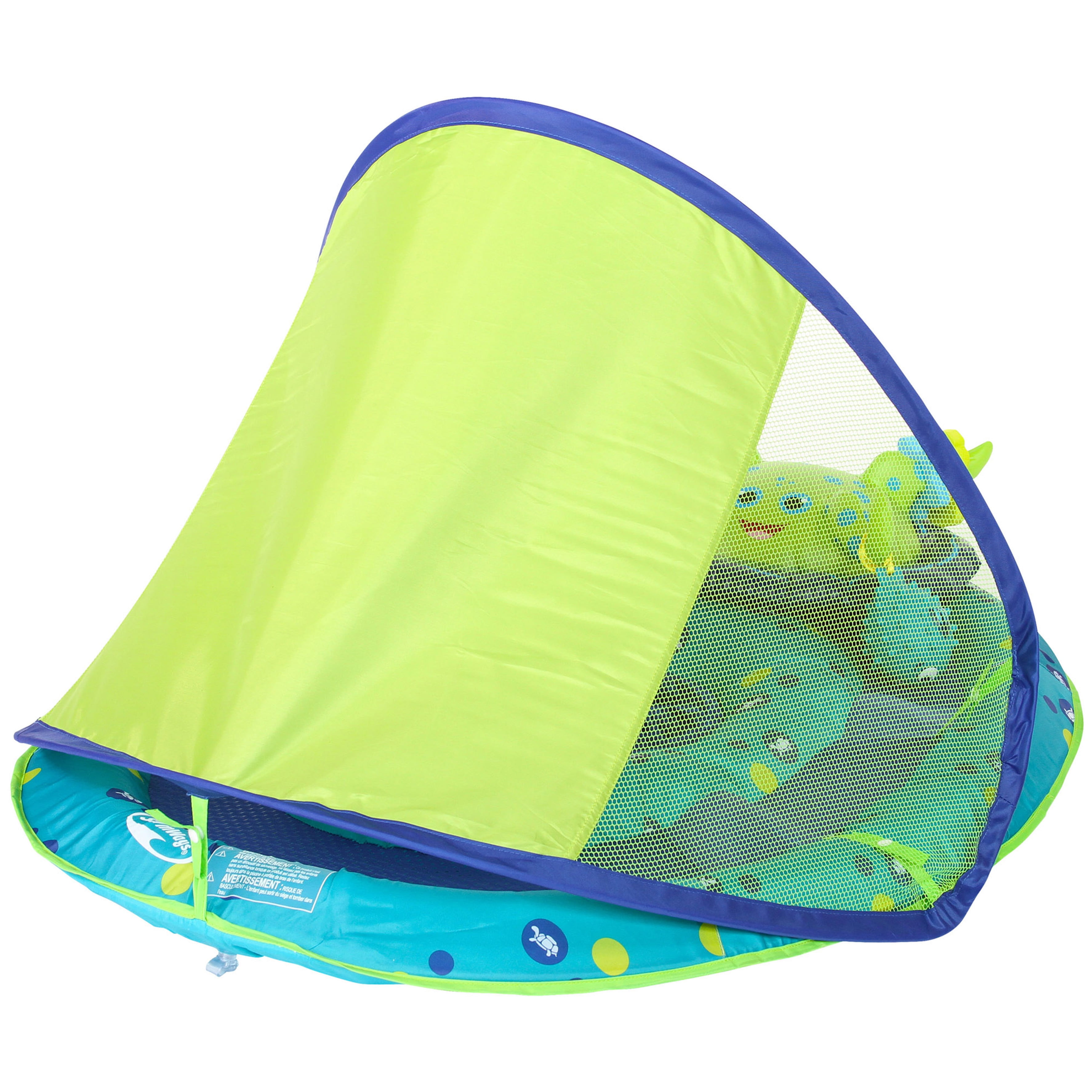 SwimWays Baby Spring Float Activity Center, Inflatable Float for Baby Boys, Blue/Green - image 6 of 8