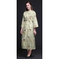 thumbnail image 2 of Bimba Pale Pink Floral Robin & Blossom Long Printed Kimono Robes For Women Bridesmaid Robes Cotton Bathrobes L, 2 of 5