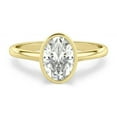 thumbnail image 3 of Cora Jewellery 3.75CT Bezel set Oval Moissanite Enagagement Ring for Women, 18K Yellow Gold, 3 of 8