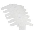 thumbnail image 1 of CS-071NB-071NB Long Sleeve Side Snap with Mitten, White - Newborn, 1 of 1