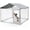 Silver, variant on Outdoor Dog Kennel 6.5 x 6.5 x 5.5FT Heavy Duty Welded Wire Steel Dog Playpen Fence Pet Pen with UV Rainproof Cover - Secure Locking Gate - Spacious Play Area - Durable Metal Construction