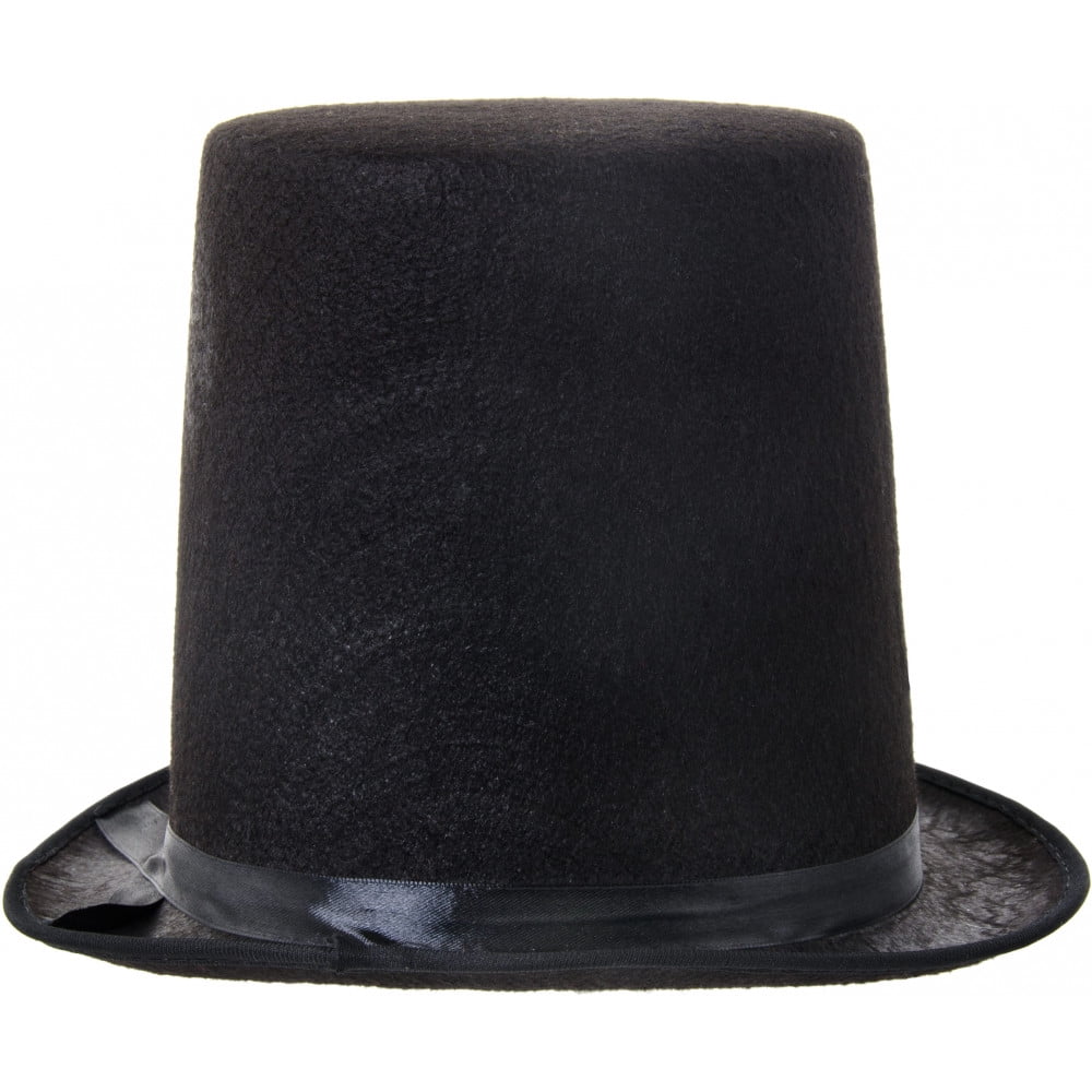 Honest Abe Lincoln Men's 8 Inch Black Felt Stovepipe Top Hat for