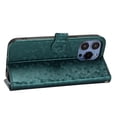 thumbnail image 3 of For iPhone 14 Pro Max Phone Case Full Coverage Dustproof Anti-Scratch Anti-Fingerprint Kickstand Card Slots Wave-dot Pattern Design Convenient Wrist Strap PU Leather Luxury Wallet Cover,Green, 3 of 7