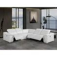 thumbnail image 5 of HomeRoots White Italian Leather Power Reclining U Shaped Five Piece Corner Sectional, 5 of 8