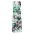 thumbnail image 5 of Titcea Summer Dresses for Women 2026 Deep V Neck Sleeveless Wrapped Chest Flowy Maxi Dresses Floral Printed Casual Elegant Dresses, Gifts for Mom/Her, 5 of 5