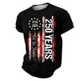 thumbnail image 4 of WAYUTE Men 250th Anniversary USA Shirt National Flag Patriotic Short Sleeve Crew Neck Tee Casual Holiday Independence Day T Shirt, 4 of 4