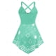 thumbnail image 2 of Tank Top de Talla Extra con Anillo Cruzado con Estampado de Luna y Luna Rosegal Camisetas sin mangas de talla grande, 2 of 5