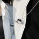 thumbnail image 2 of Juego De 2 Piezas Gato Colgante Collar Pareja Clavícula Cadena Estudiante Amigo Regalo Conmemorativ, 2 of 4