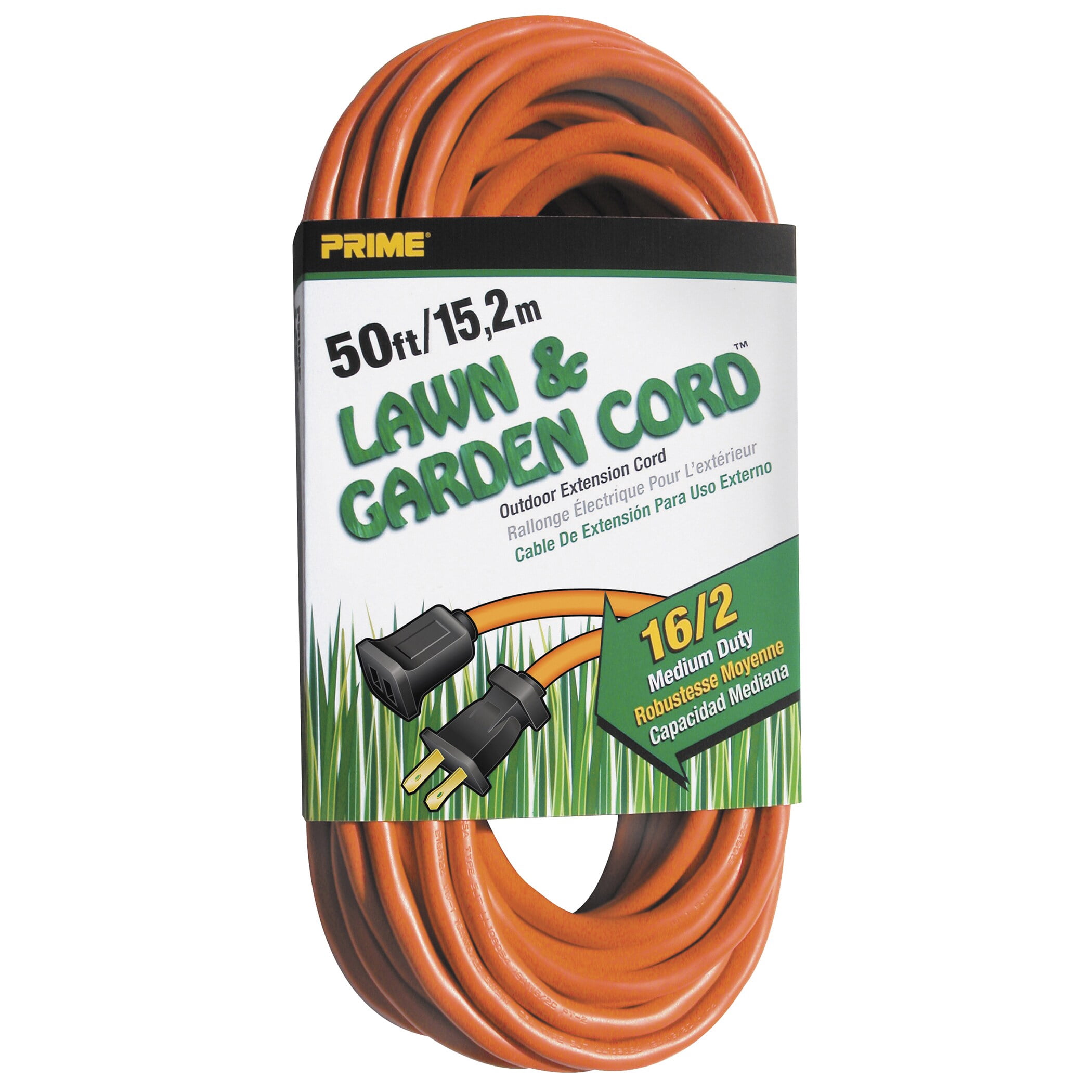 Prime EC481630 50' 16/2 SJTW Orange Extension Cord