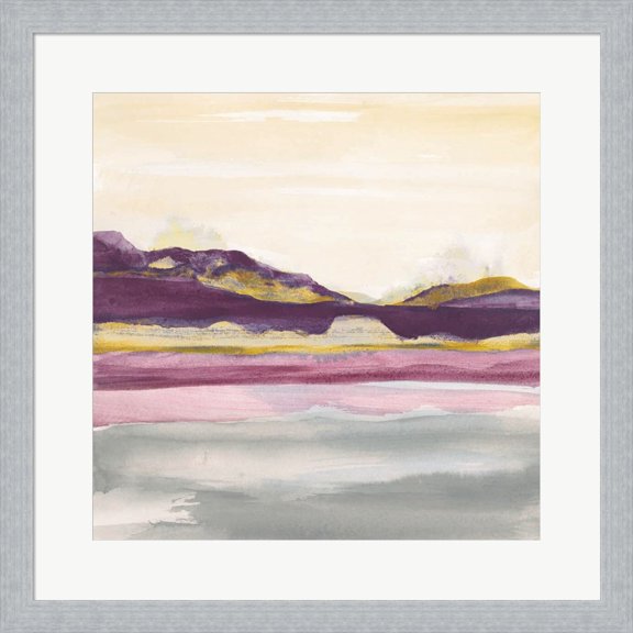Great Art Now Purple Rock Dawn II Gold by Chris Paschke Framed Wall Art 20"W x 20"H