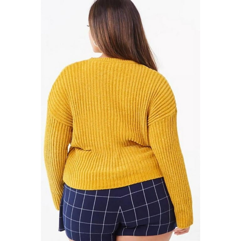 Mustard yellow sweater plus size hotsell
