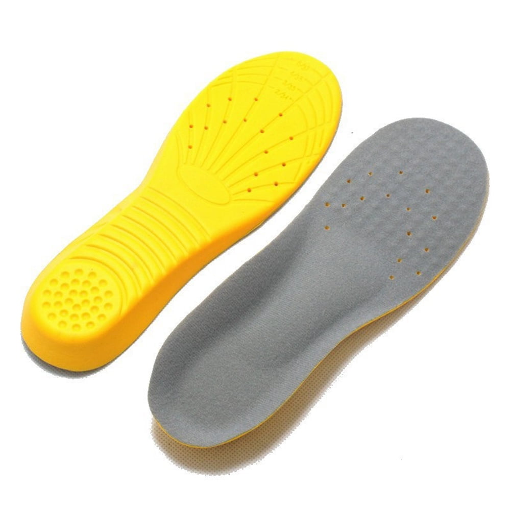 Shoe Inserts for Men Memory Foam Shoe Insoles Relieve Flat Feet&Heel Pain Yellow