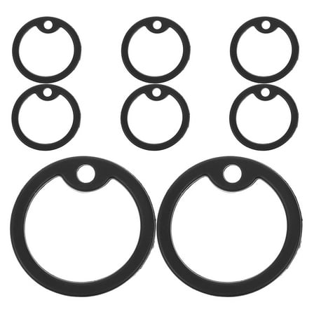 8pcs Dog Tag Silencers Silicone Rubber Dog Tag Protector Black Dog ID Tag Silencers for Pet Collar Noise Reduction Flexible Pet Use