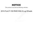 thumbnail image 2 of Transit Auto Front Rear Hub Bearing Assembly Coated Disc Brake Rotor and Semi-Metallic Pad Shoe Kit (10Pc) for Car 2014 Ford F-150 RWD with 6 Lug Wheels - Left Right Side (Driver Passenger) KBB-111175, 2 of 10