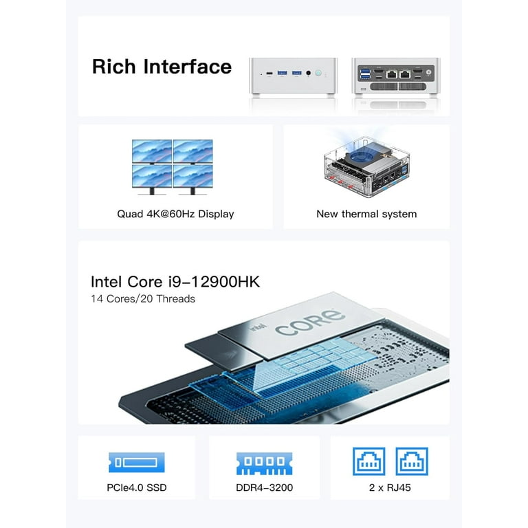 MINISFORUM Venus Series NAB9 Mini PC, 12th Gen Core i9-12900HK(14C/20T) Small Computer 32GB RAM 1TB SSD, 2X HDMI+2X USB-C 4K@60Hz Output, 2X 2.5G RJ45 MINISFORUM Venus Series NAB9 Mini PC, 12th Gen Core i9-12900HK(14C/20T) Small Computer 32GB RAM 1TB SSD, 2X HDMI+2X USB-C 4K@60Hz Output, 2X 2.5G RJ45