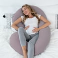 thumbnail image 5 of Pregnancy Pillow,Queen Rose Maternity Body Pillow for Sleeping, C Shaped Body Pillow for Pregnant Women with Removable Purple Jersey Cover, 5 of 8