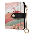 thumbnail image 2 of Small Wallet For Women Bifold Leather Pocket Coin Credit Card Holder With RFID Blocking Flat Illustration Of Spring, 2 of 6