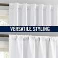 thumbnail image 3 of Sun Zero Aria 2-pack Magnetic Closure Theater Grade 100% Blackout Back Tab/Rod Pocket Curtain Panel Pair, 52"W x 84"L, White, 3 of 10
