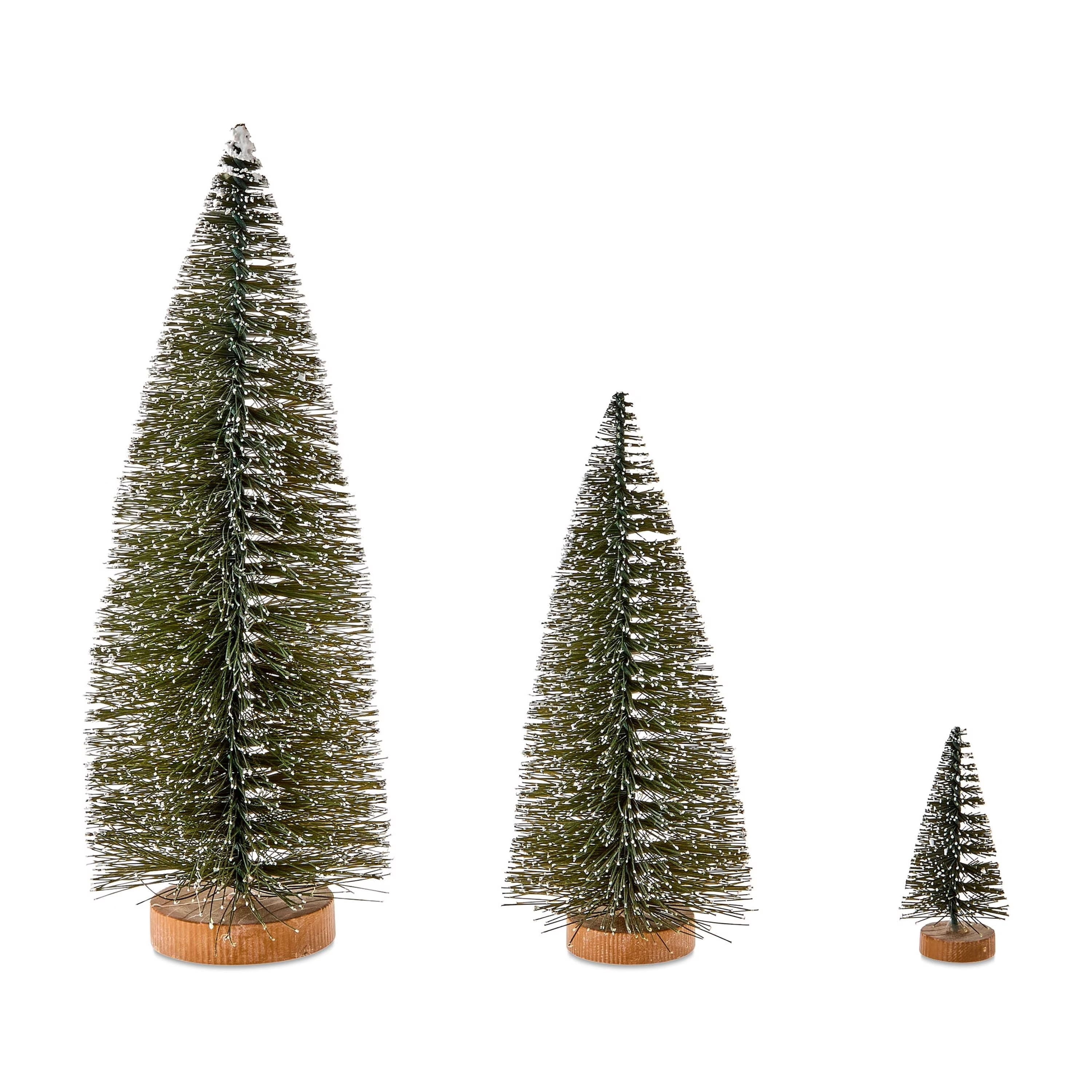 16-Piece Christmas Village Snow-Flocked Tree Set, Green, by Holiday Time