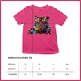 thumbnail image 5 of Tee Hunt Dean Russo Colorful Siberian Tiger Youth T-Shirt Wild Big Cat Kids, Pink, Large, 5 of 5