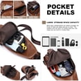 thumbnail image 4 of Mochila bandolera de piel para hombre con puerto USB, 4 of 9