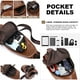 thumbnail image 2 of Mochila bandolera de piel para hombre con puerto USB, 2 of 9